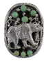 Turquoise Authentic Sterling Silver Bear Ring Size 7-3/4 RX80870